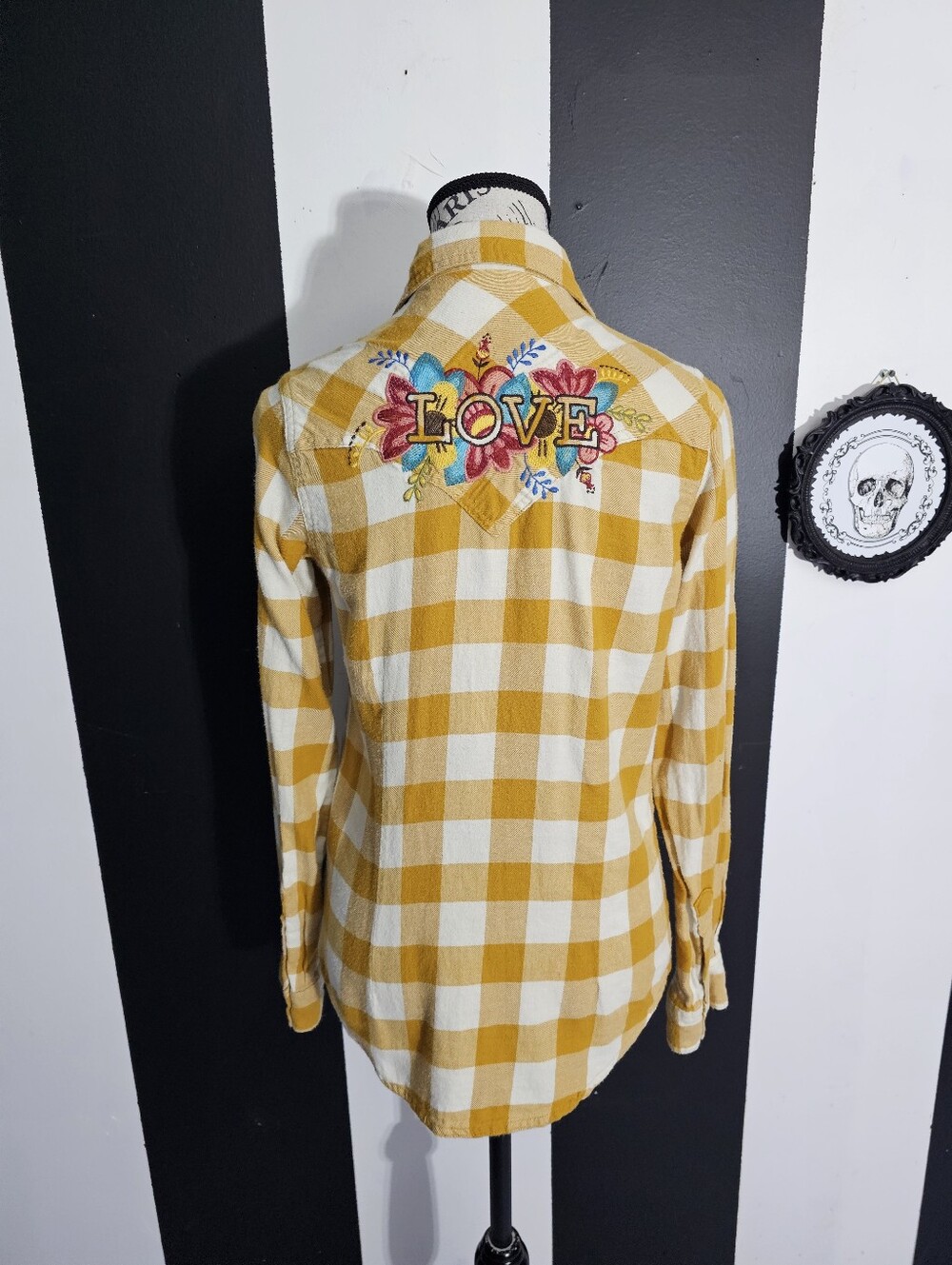 Hippie Love Embroidered Flannel